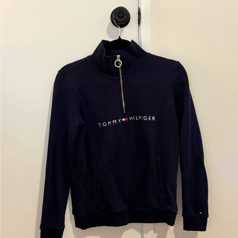Tommy Hilfiger Dark Blue Quarter-Zip Pullover